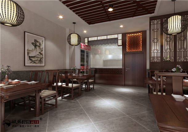 平凉丰府餐厅设计|整体风格的掌握上继承我们中式文化的审美观